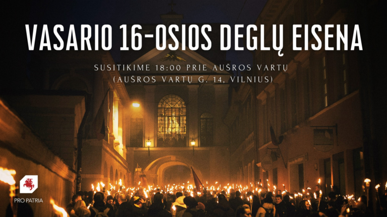 Kviečiame prisijungti prie kasmetinės Vasario 16-osios eisenos!